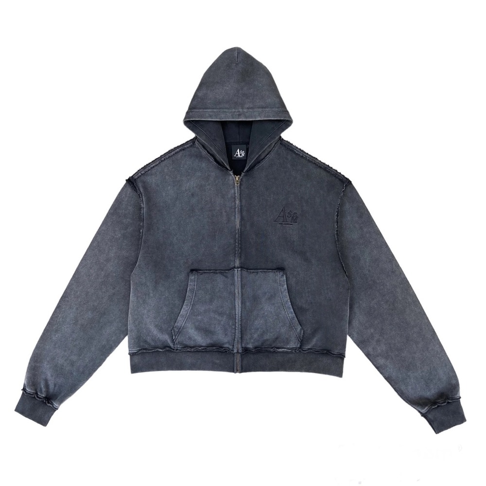 ASem Studios‎ Washed Brown Full Zip Hoodie Mens Size Medium New In Packaging